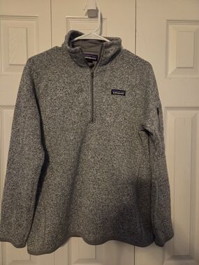 Patagonia Grey Quarter-Zip Fleece Pullover